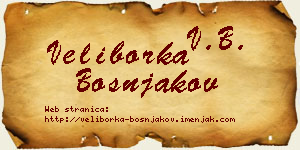 Veliborka Bošnjakov vizit kartica